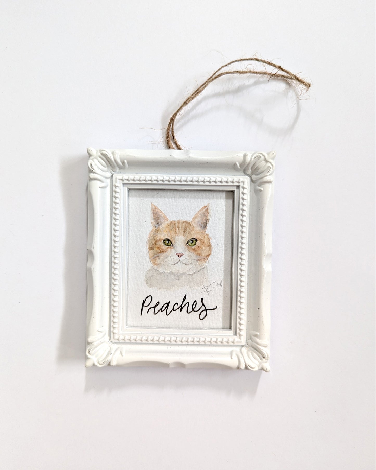 Custom Portrait Ornament - White