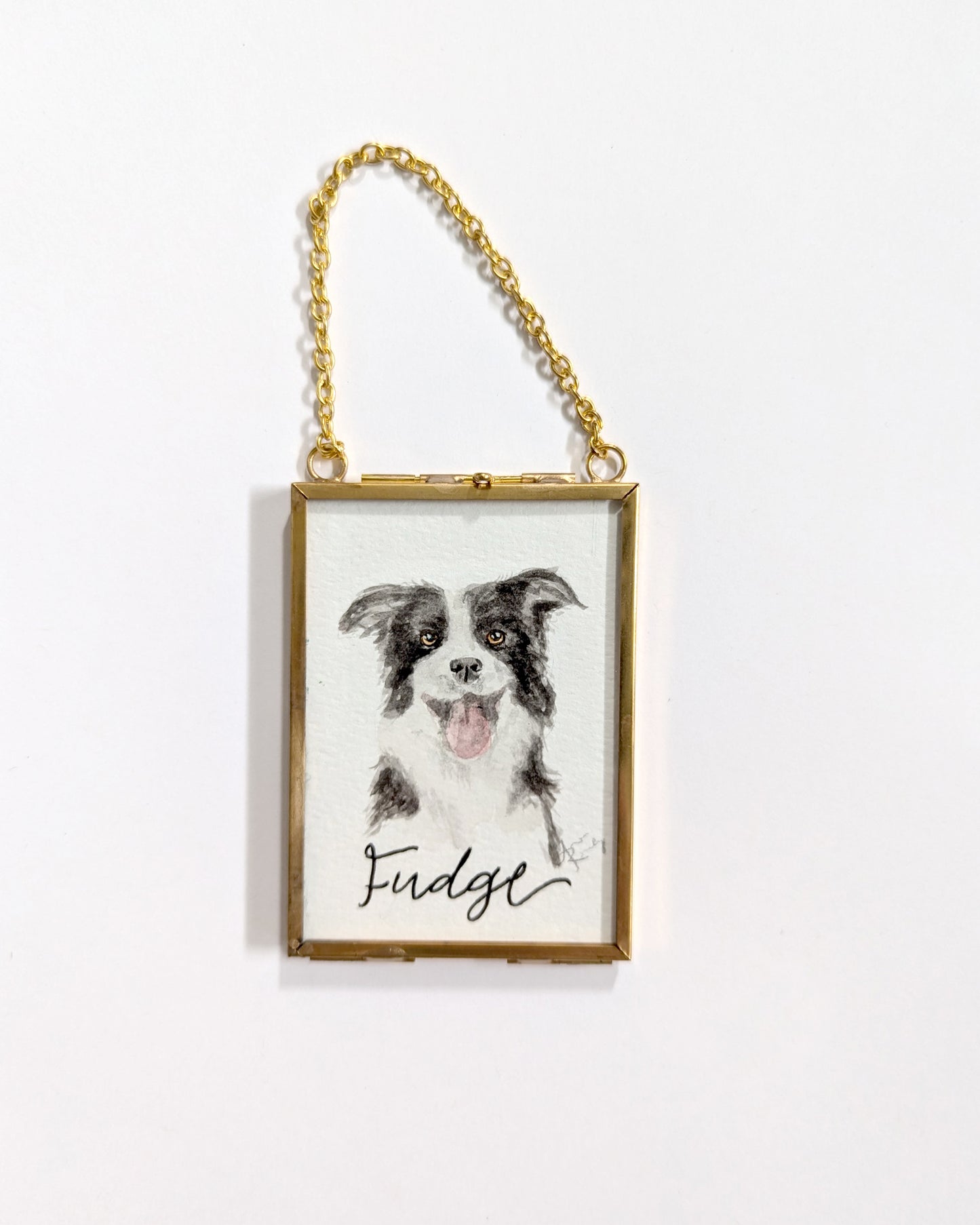 Custom Portrait Ornament - Gold