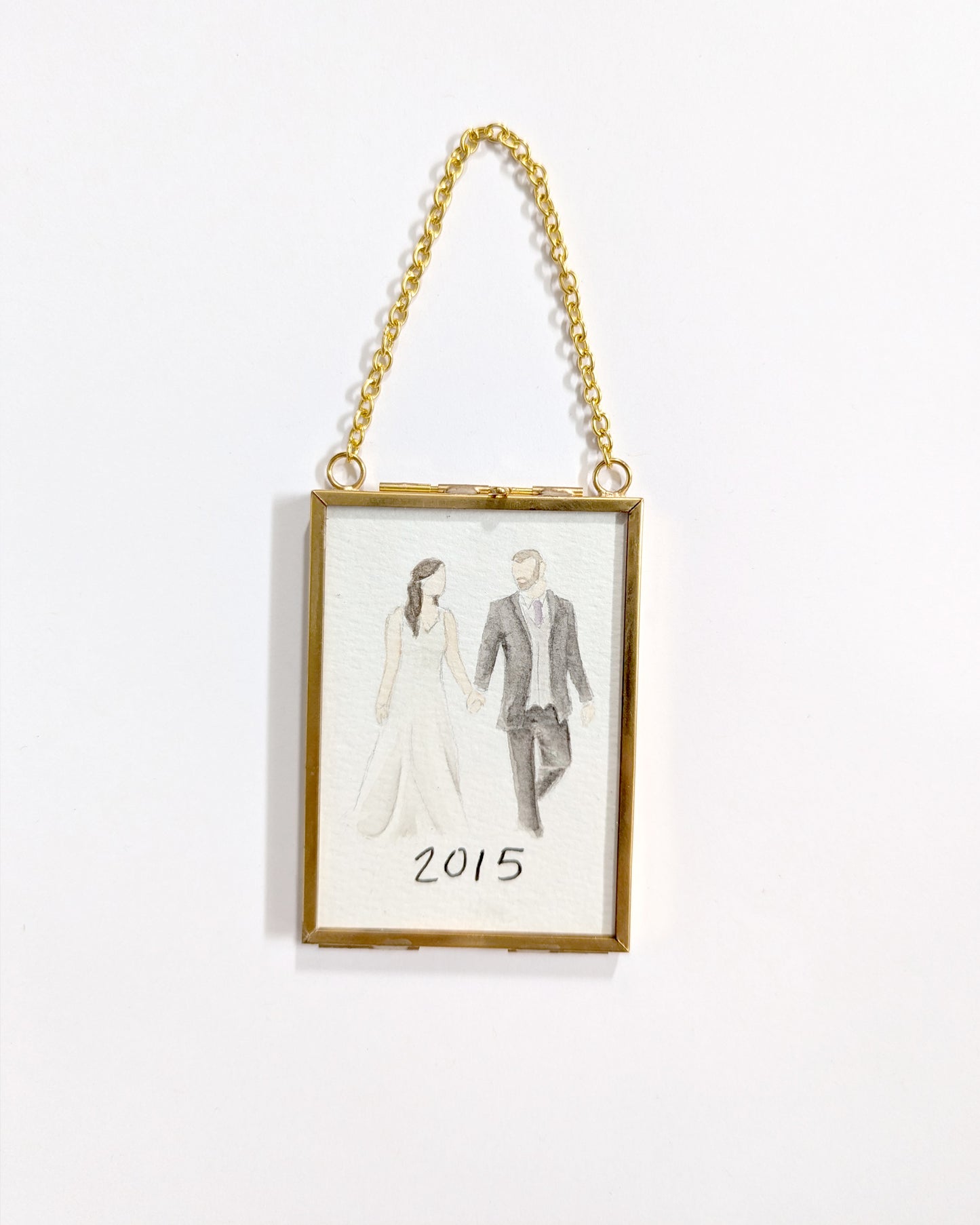 Custom Portrait Ornament - Gold